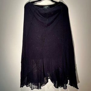Jean Paul Gaultier Black Midi Mesh Skirt, Sz S, Used; Great, Made in Italy
